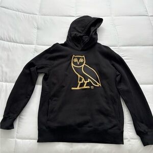 OVO Black Hoodie with Gold Owl Logo